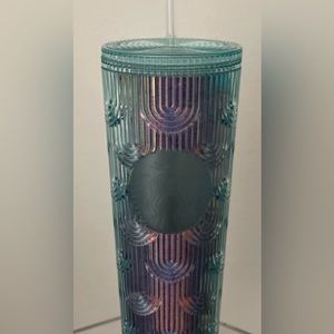 Authentic Starbucks 2022 Iridescent Teal or Aqua Mermaid Scale Siren Cold Cup